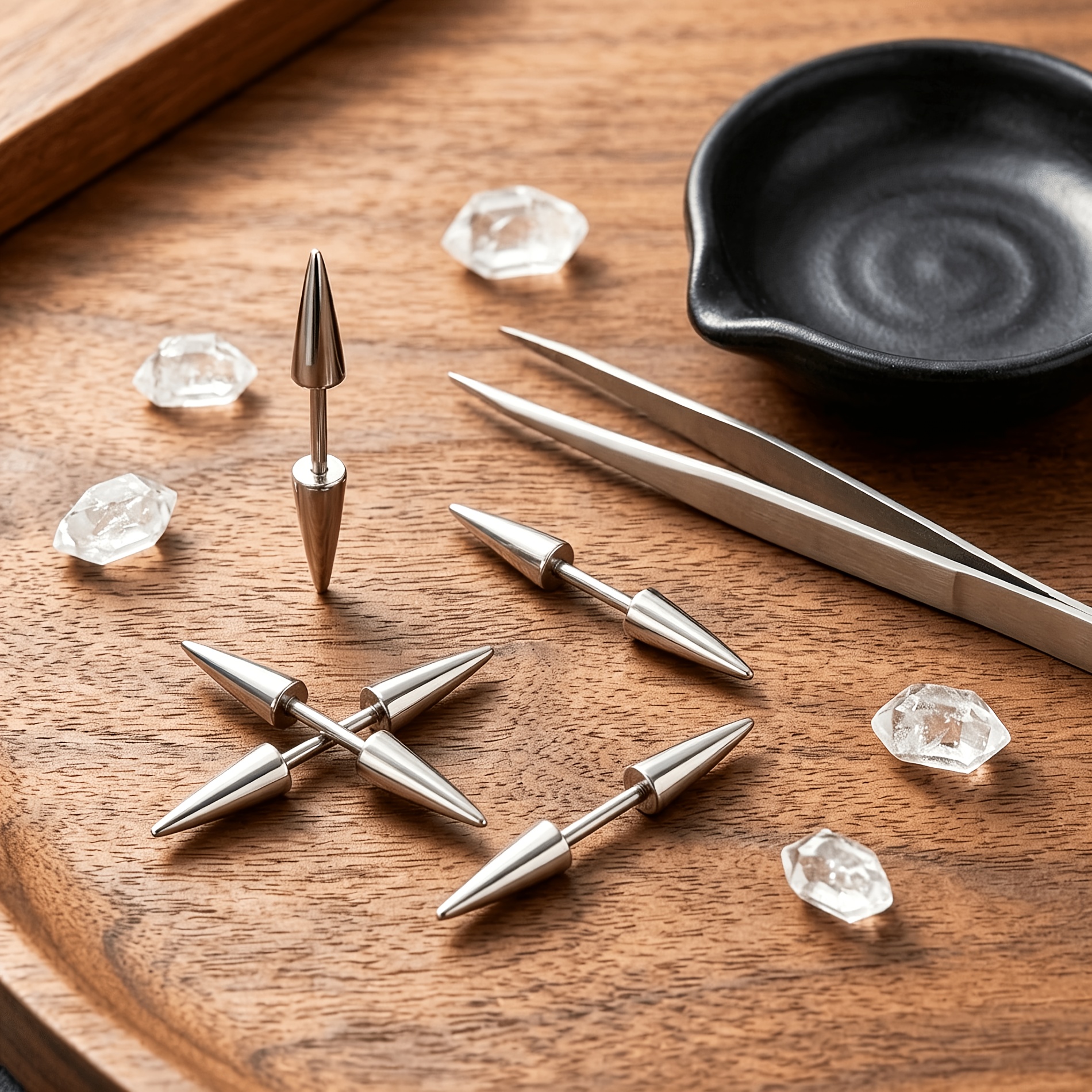 5pcs Devil Spike Ear Bone Studs Set, Spicy Style